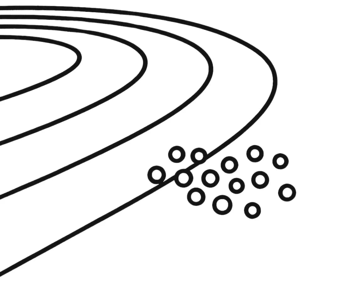 Marbles scattering across a running track, lost knowledge